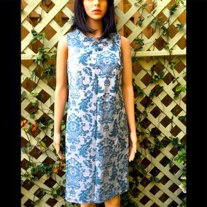 MERONA BLUE BAROQUE TAPESTRY DRESS 4